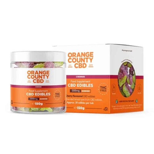 Orange County CBD Gummies Cherry Flavoured 1200mg