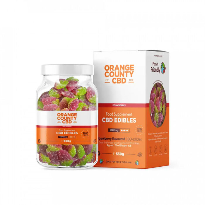 Orange County Strawberry Gummies (Large tub) 4800mg