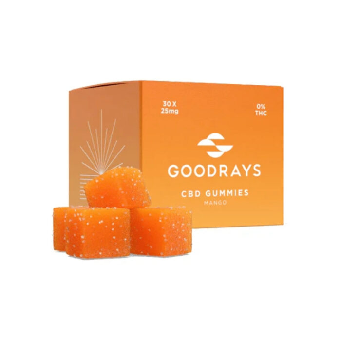 Goodrays CBD Mango Gummy Cubes (750mg)