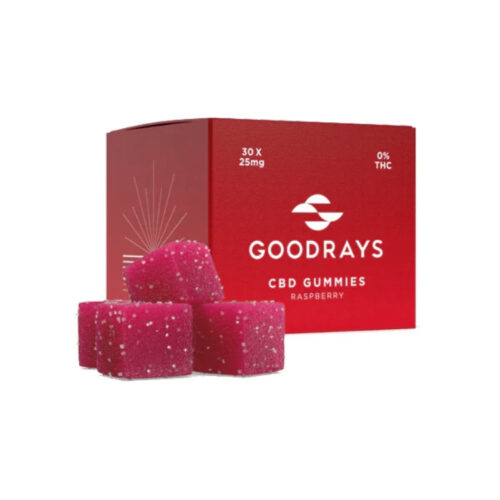Goodrays CBD Raspberry Gummy Cubes (750mg)