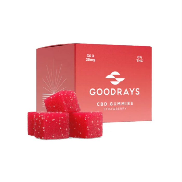 Goodrays CBD Strawberry Gummy Cubes (750mg)