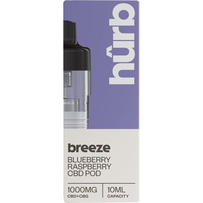 Hurb Breeze 1000mg replacement pod blueberry raspberry