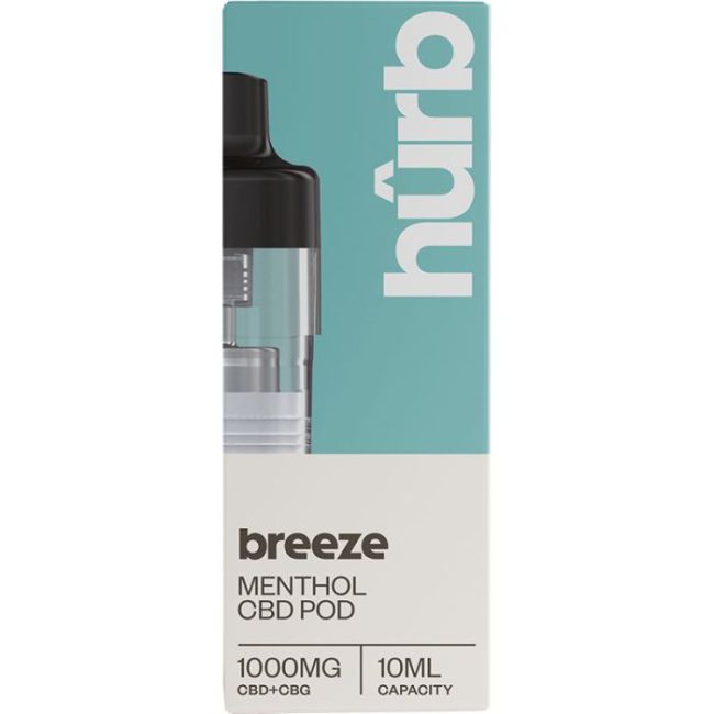 Hurb Breeze 1000mg replacement pod menthol flavour