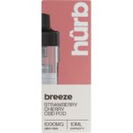 Hurb Breeze 1000mg replacement pod strawberry cherry flavour