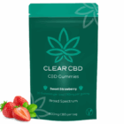 Clear CBD gummies strawberry 1800mg front render