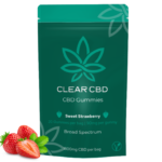 Clear CBD gummies strawberry 1800mg front render