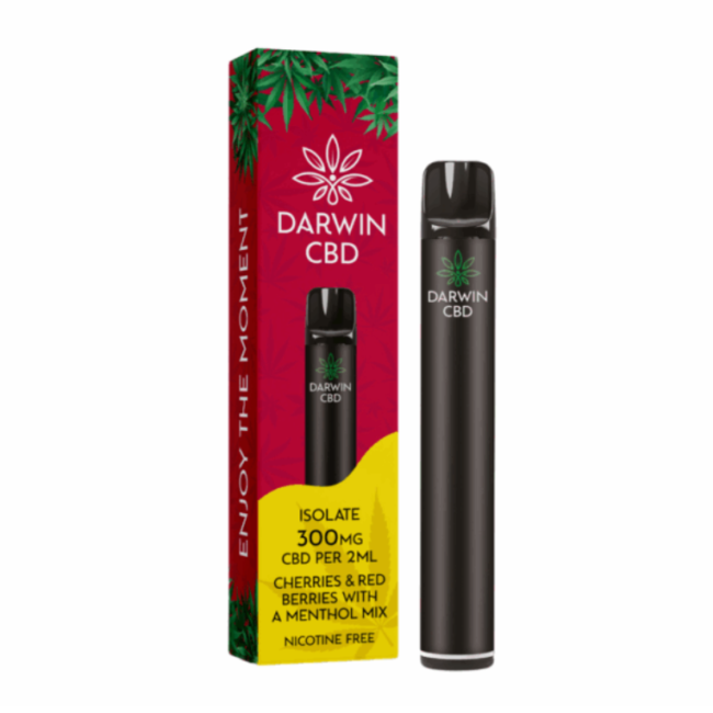 Darwin pDarwin 300mg prefilled vape bar cherry and red berry menthol