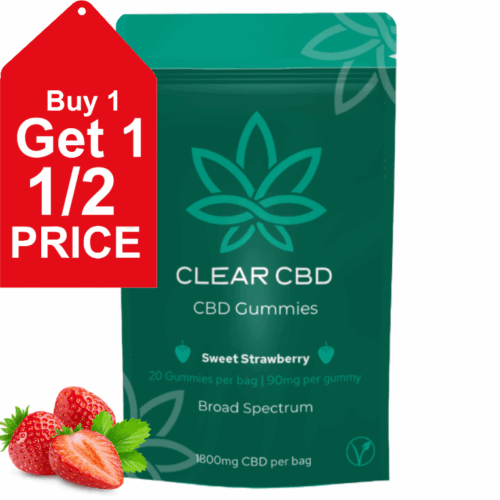 Clear CBD Gummies 1800mg (Sweet Strawberry)