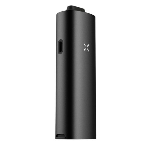 Black PAX 4 vaporizer shown in a sleek matte finish, portable dry herb vape device